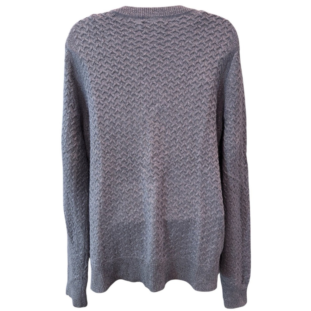 LOFT Blue Shimmer Knit Sweater – Women's XL - Picture 2 of 5